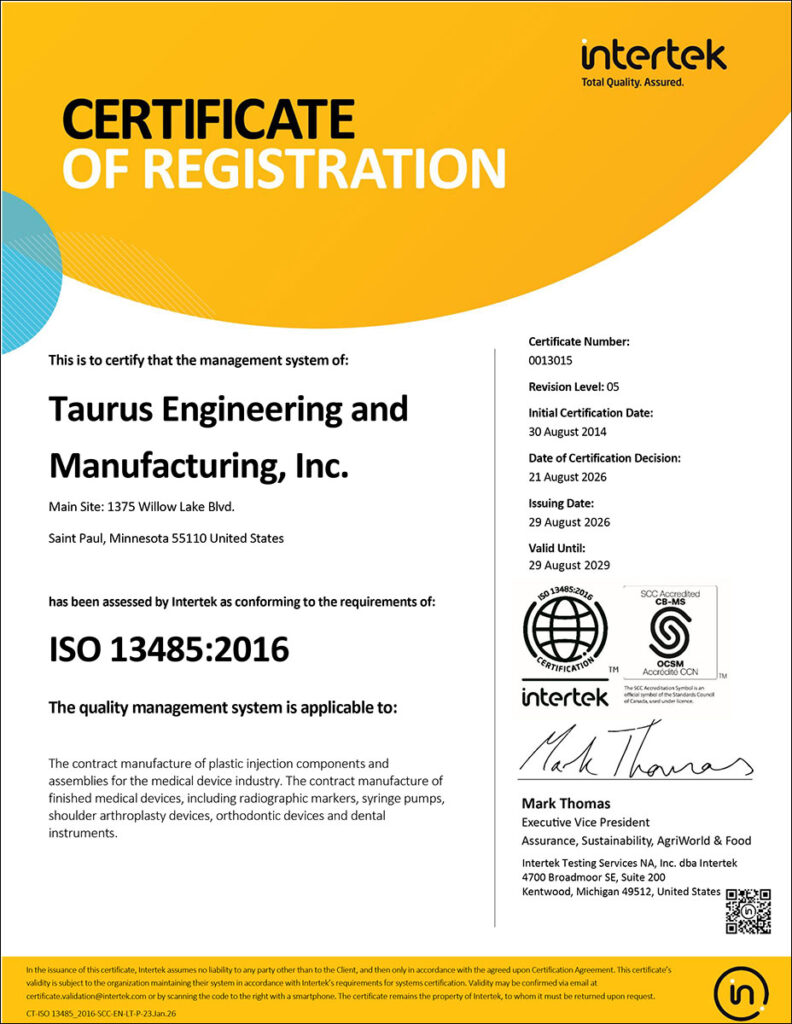 ISO 13485:2016 Certificate